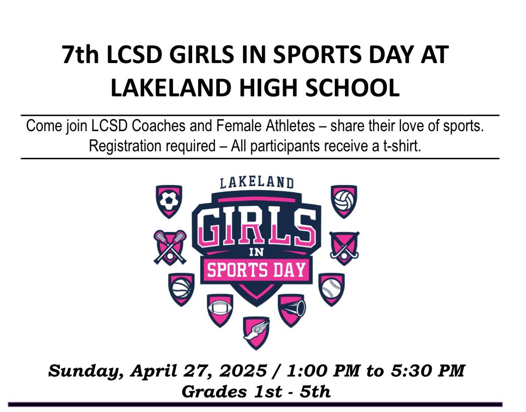 Lakeland Field Hockey Players will be volunteering for this great event…. coming this Sunday!