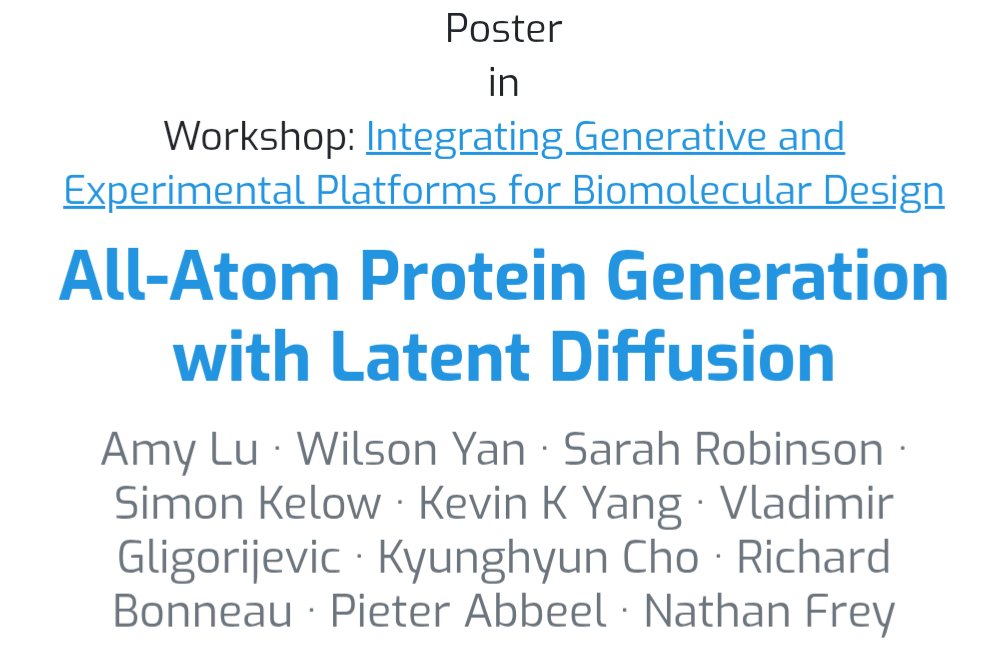 Nathan C. Frey (@nc_frey) on Twitter photo We are presenting 5 papers <a href="/iclr_conf/">ICLR 2026</a> on AI4Bio / BioML: Interpretable LLMs, all-atom latent diffusion, Agents, & guided sampling from foundation models
🧵1/ We are presenting 5 papers <a href="/iclr_conf/">ICLR 2026</a> on AI4Bio / BioML: Interpretable LLMs, all-atom latent diffusion, Agents, & guided sampling from foundation models
🧵1/