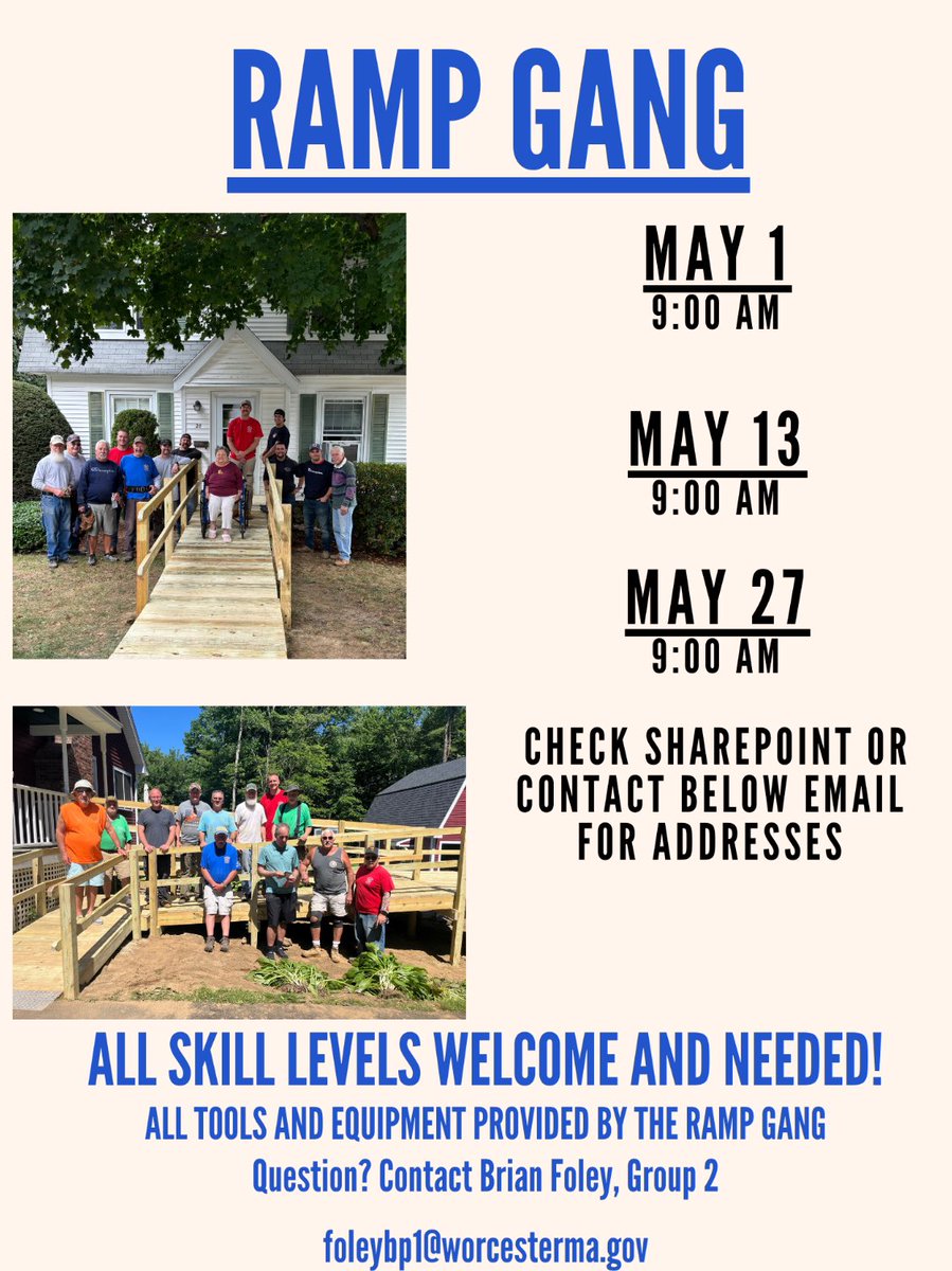 Lots of help needed in the month of May!