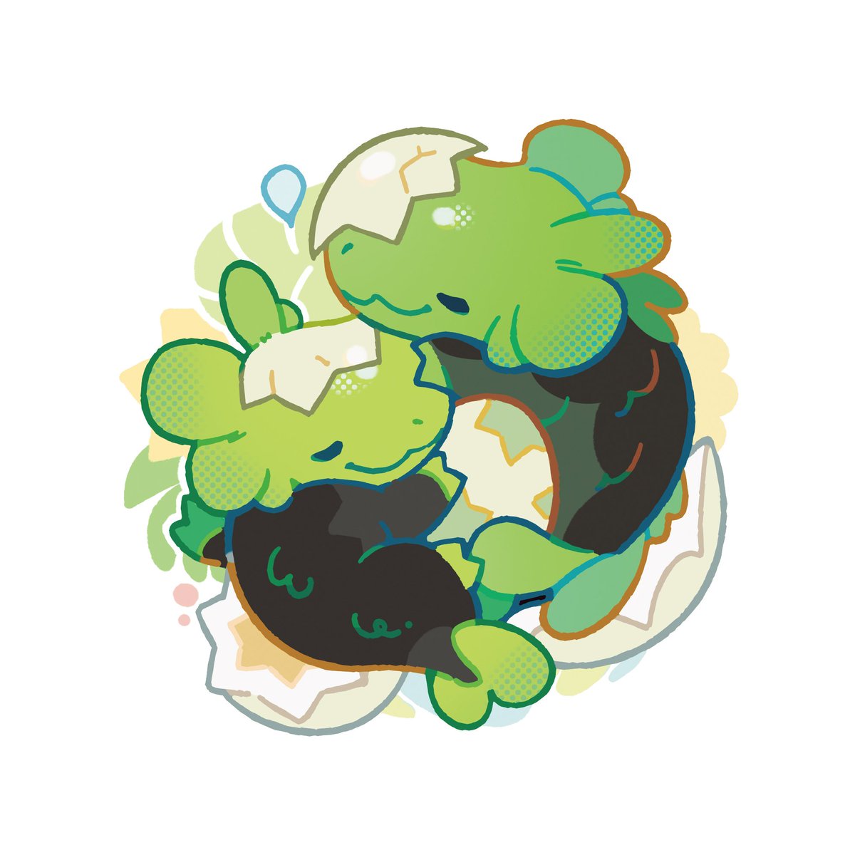 green baby lizard💚
Have a nice dream.
#RainWorld