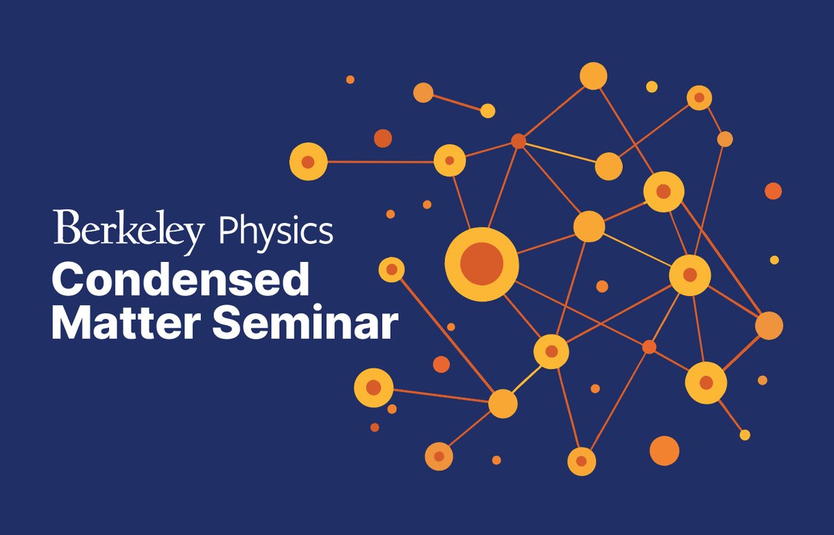 Monday, 4/28 at 2:30 pm the Condensed Matter Seminar will be presented by Jairo Velasco of UC Santa Cruz. Join us for his presentation: Imaging Quantum Scars in Electronic Graphene Billiards
events.berkeley.edu/physics/event/…