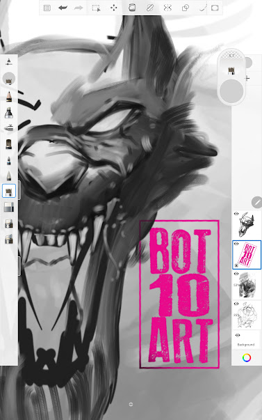 BOT10ART's tweet photo. Can't stop the wolf inside... #bot10art #digitalpainting #curseofthewolfman #samsungtablet #sketchbook https://t.co/tDO78iGKSN