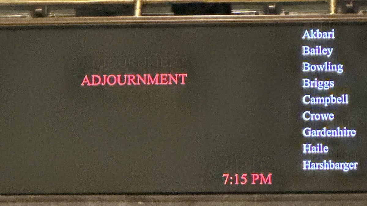 Tennessee legislators have adjourned for the first regular session of the 114th General Assembly.