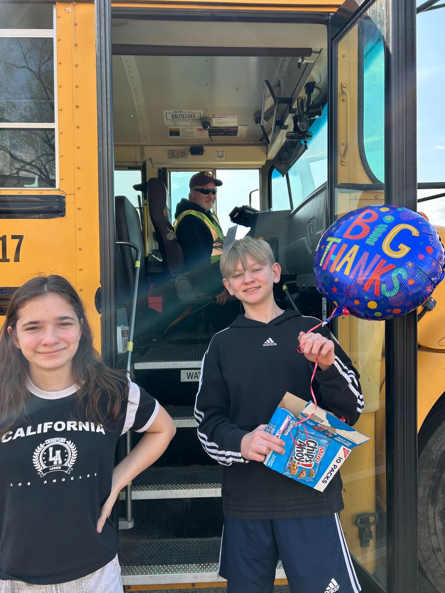 Kindness Club was busy today! We celebrated School Bus Driver Appreciation Day by delivering a BIG THANKS &amp; a sweet treat to each driver during dismissal.