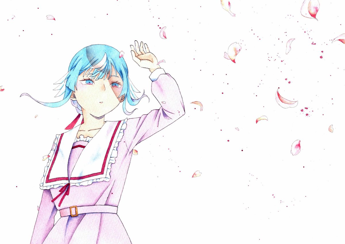 Komesato_LEAF's tweet photo. 雛水るりちゃんです。
＃りーふ劇場　＃水彩イラスト　＃るり色あーと　＃雛水るり https://t.co/ao30G6kBip