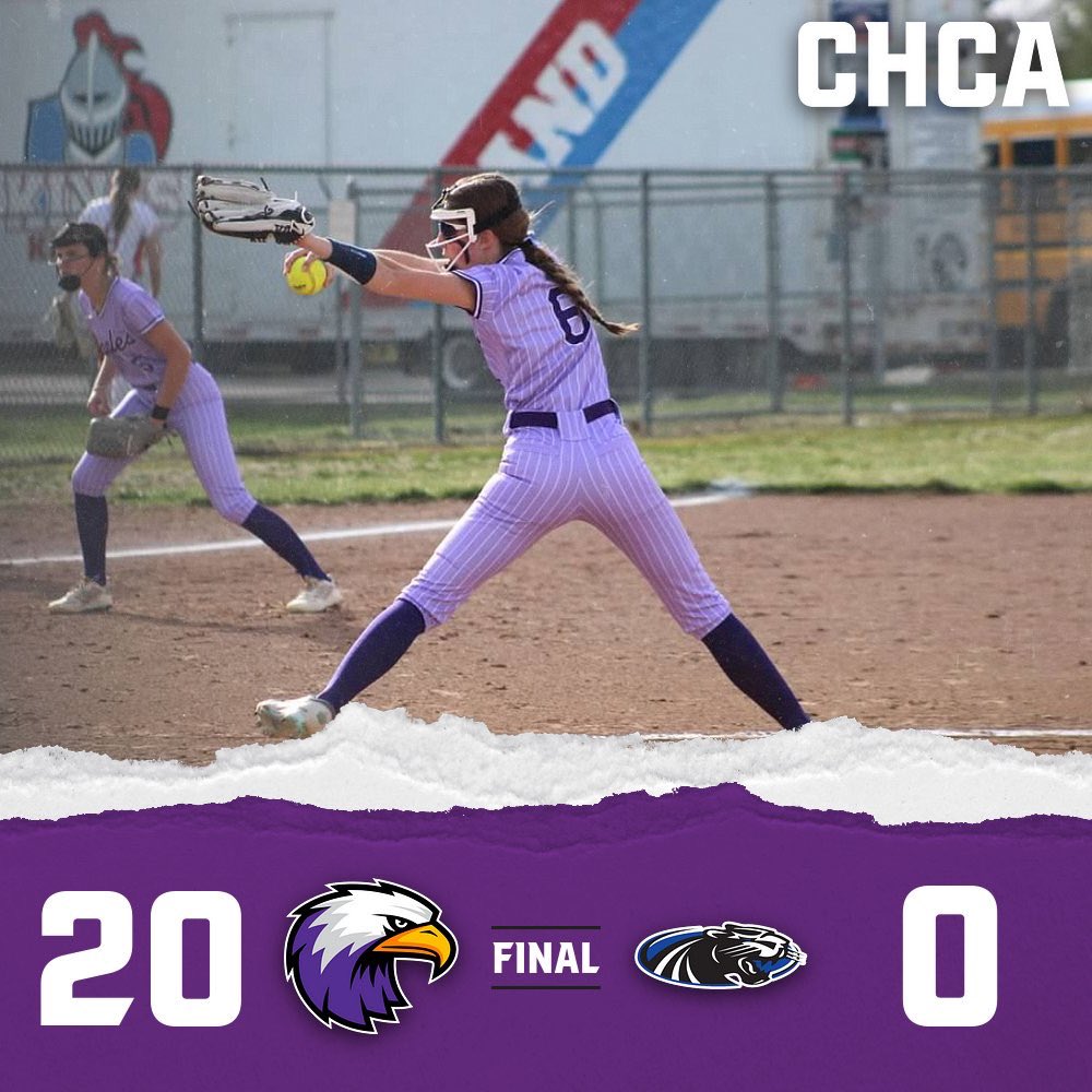 CHCA_sb's tweet photo. 🚨 NO HITTER ALERT 🚨 Kylene Werner throws an 11 Strikeout no hitter in 20-0 win over Clark Montessori! https://t.co/59OhdKv0gC