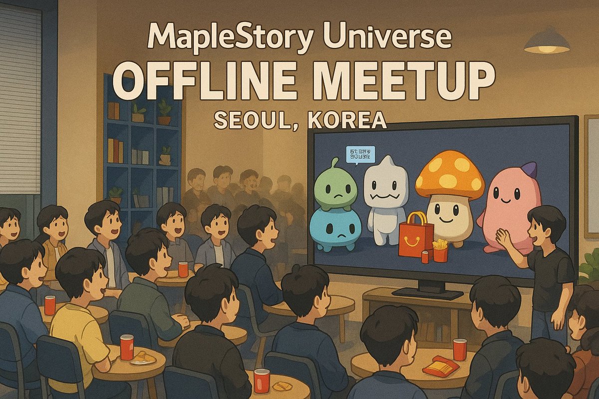 No sponsorship, no WL, no SBT drops—just pure vibes

Big thanks to <a href="/JunwooJames/">Junwoo James Kim</a> for hosting an awesome meetup and uniting the MSU Korea community 🫶

Community is everything. MapleStory.