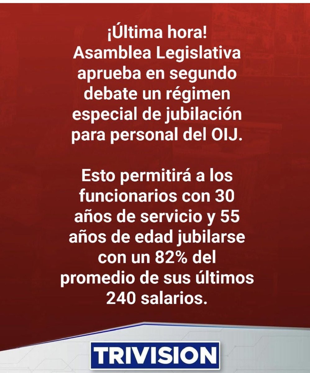 Con una expectativa de vida de casi 80 años, el personal del OIJ se podría pensionar a los 55 años. ¿De dónde saldrán los recursos para pagar esas pensiones por 25 años? Claramente no de sus aportes a lo largo de su vida productiva, ya que con esos aportes jamás tendrían una
