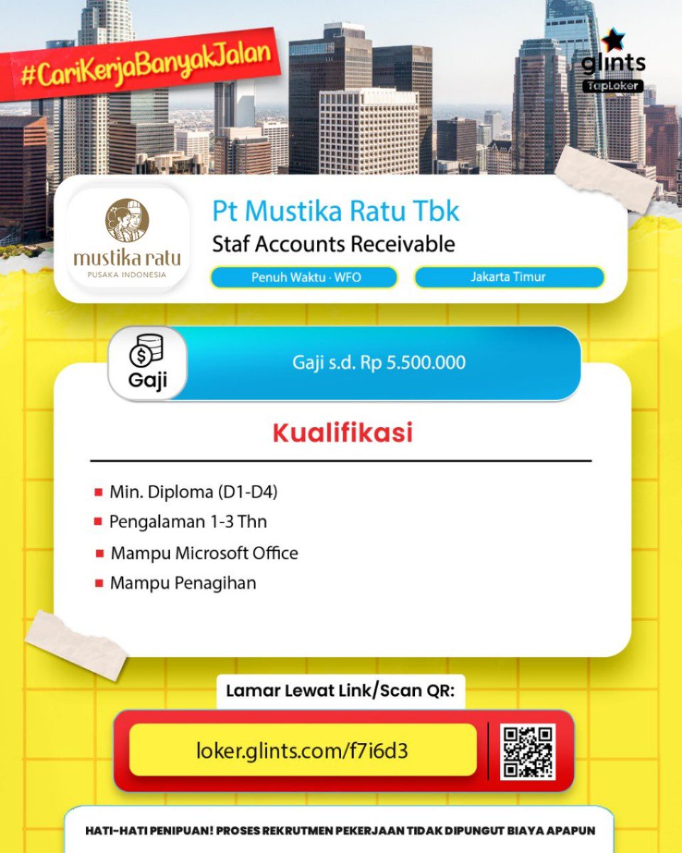 Lamar kerja kok rasane kaya ditinggal pas sayang-sayange😩 di-ghosting HRD, ora ono kabar, malah bingung kudu nindak apa, tapi setelah aku nyobain Glints, rasane beda pol bisa chat langsung karo HRD, sing kepengin nyoba, monggo dicek: loker.glints.com/lwv6ic

tanya kabar lamaran,