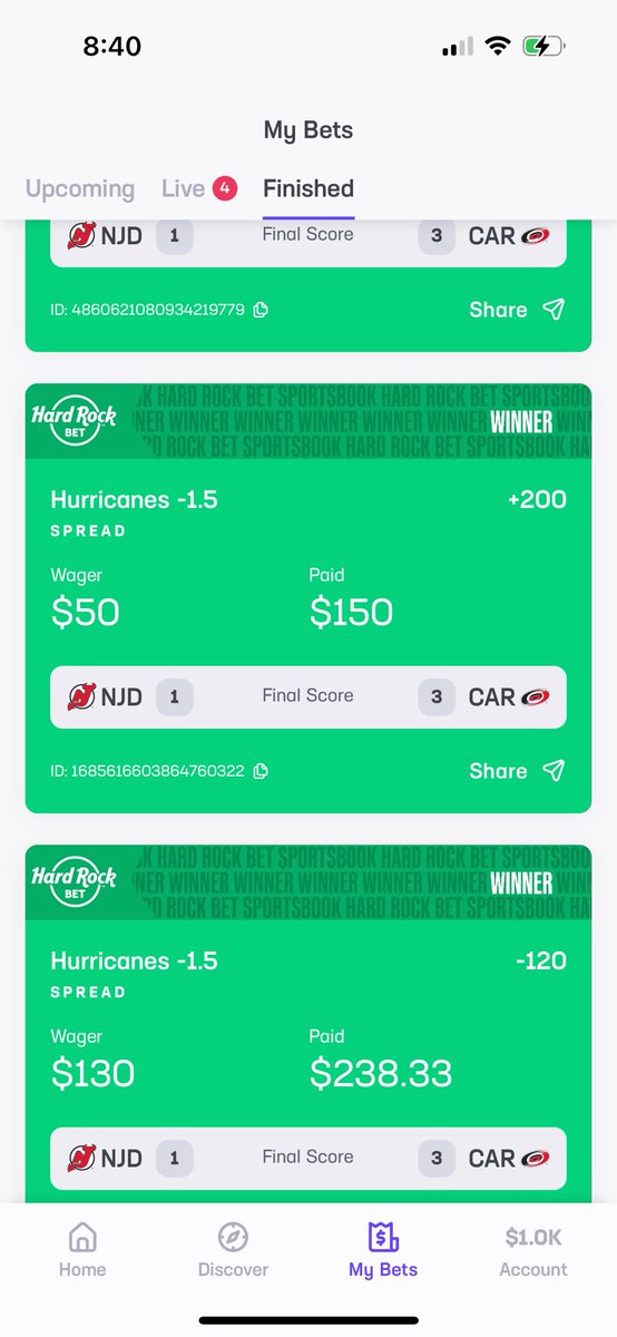 ThePuckGuru's tweet photo. Canes -1.5 LIVE 🔥🔥🧙‍♂️🧙‍♂️

Let’s sweep the remaining slate!! https://t.co/uWv1KoDskM