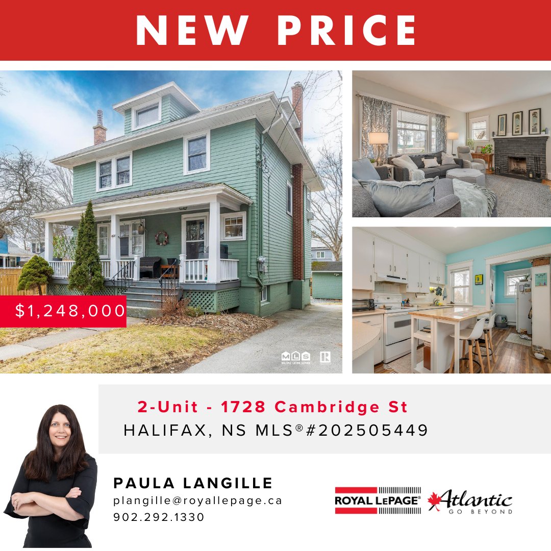New price on this great 2-unit income property in Southend Halifax near Dalhousie University. Add this to your portfolio today or move into one unit &amp; have the other unit help pay your mortgage. 1728 Cambridge St, #Halifax, NS realtor.ca/real-estate/28… #realestate #incomeproperty