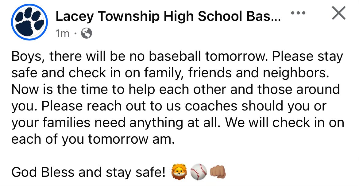 Baseball is on pause due to wildfires in our town and surrounding areas. Please prayer for our community! 🦁⚾️👊🏽