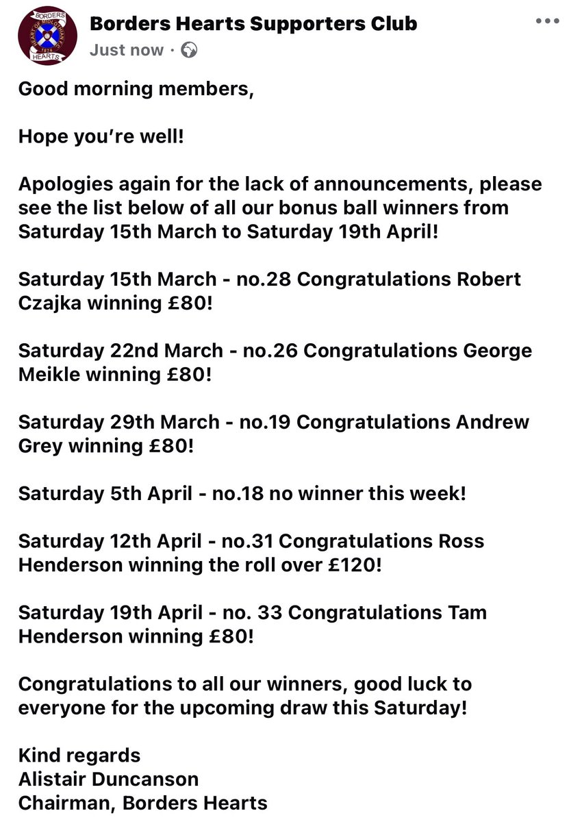 #BordersHearts #BonusBall #Winners