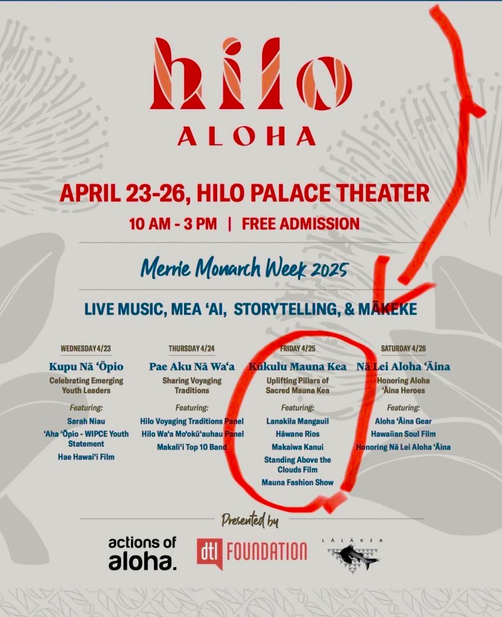 FreeHawaii's tweet image. STARTING TOMORROW IN HILO, HAWAI`I - FreeHawaii.Info

#MerrieMonarch #Hilo #ProtectMaunaKea #FreeHawaii #HawaiianKIngdom