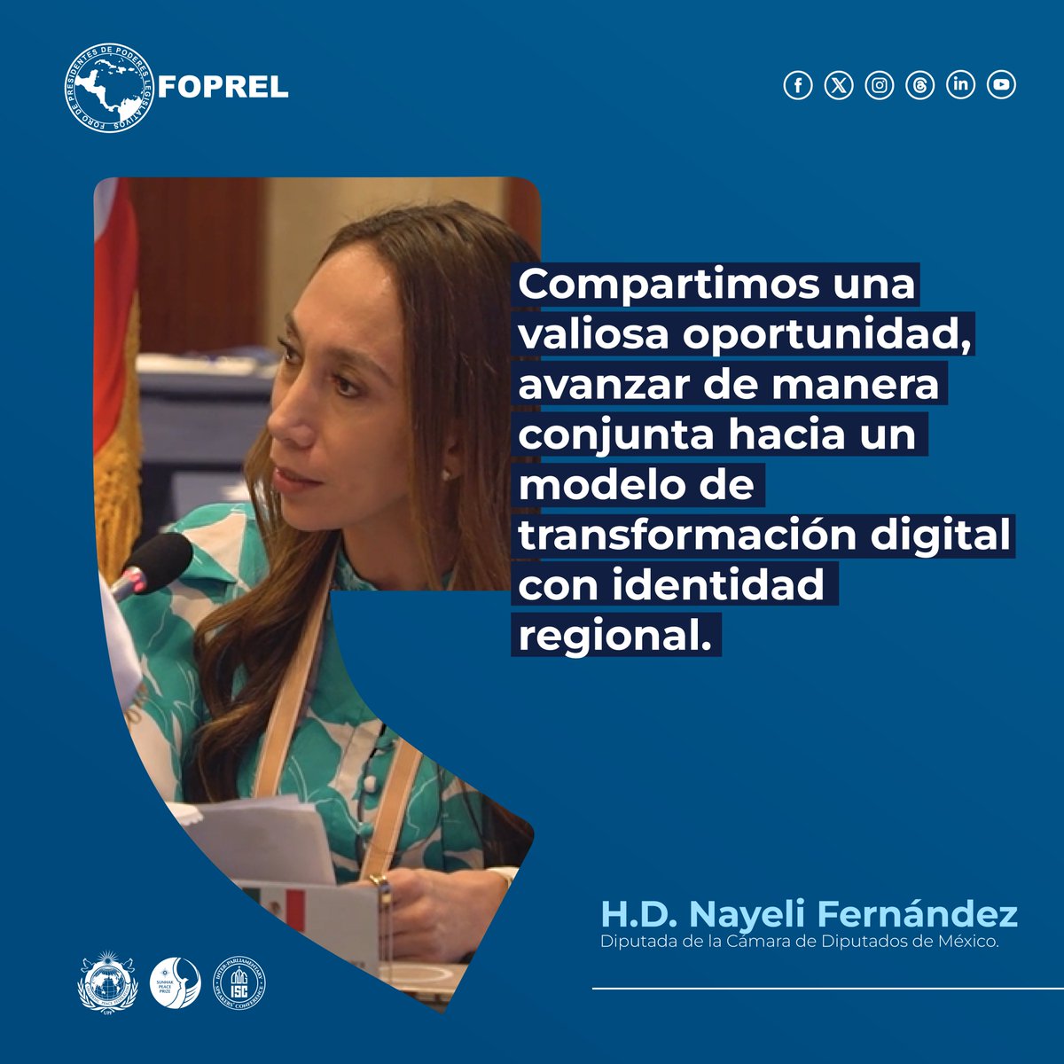 Impulsar procesos de innovación desde lo local, con visión regional, es clave para fortalecer nuestras instituciones y generar soluciones.

#FOPREL #LegislandoporelFuturo #TransformaciónDigital #IntegraciónRegional