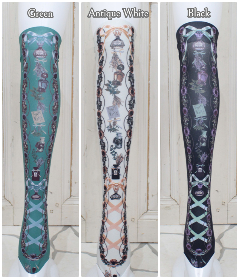 MetamorphoseEng's tweet image. 🌿COMING SOON🌿
Secret Perfume Lab Printed Over the Knee Socks
metamorphose.gr.jp/en/product/7425
colors: Green, Antique White, Black

Pre-order from around noon on April 25th (JST) online
#perfumeprint #botanicalpattern
#metamorphose #mtdf #Lolitafashion