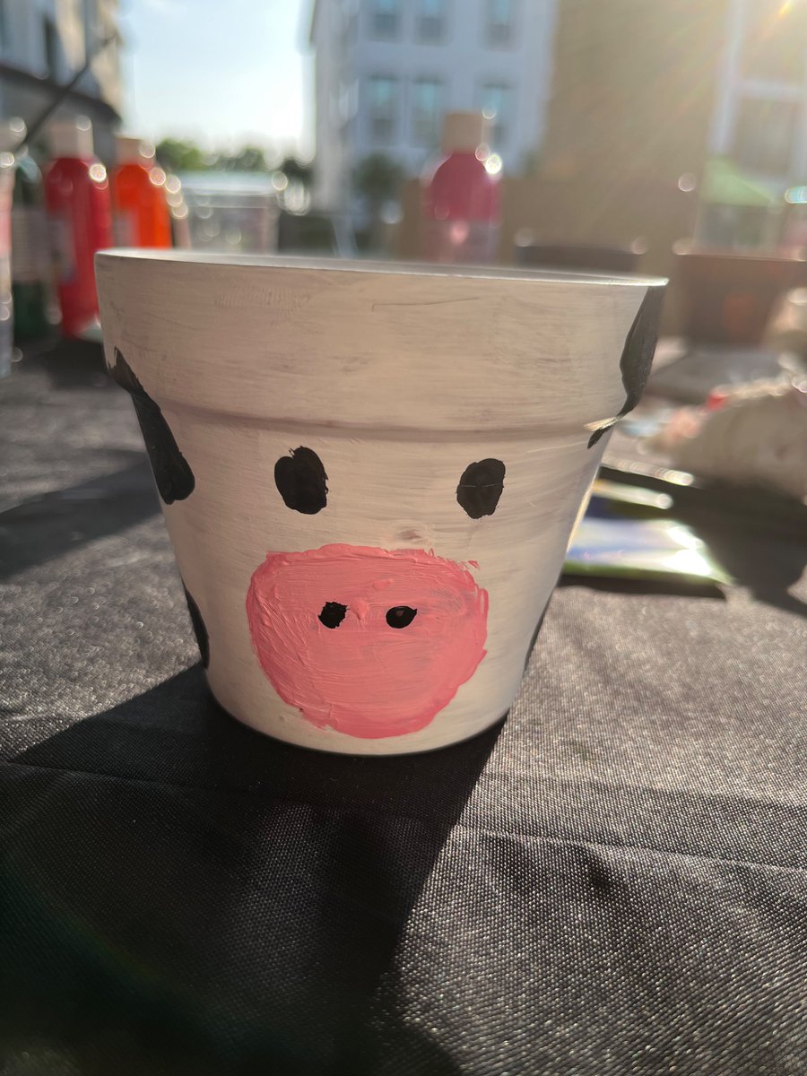 Got to make a moo cow pot for earth day!