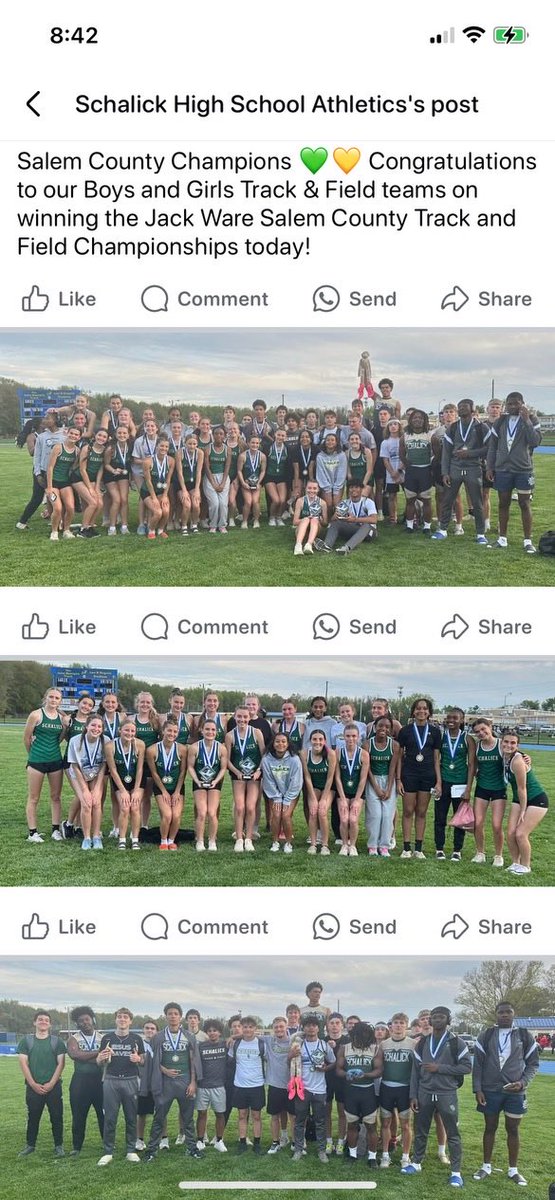 Congrats to our Boys/Girls Track teams for winning Back 2 Back Salem County Championships! Great job Cougars!