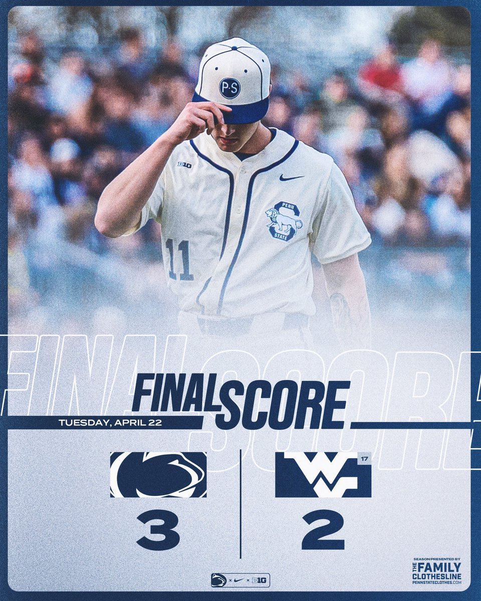 Penn State Wins!!! Nittany Lions take down No. 17 West Virginia!

Butash 4.2IP, 0R, 4K
Steele 1.1IP, 0R, 2K
Molinaro 2H, 2 RBI
Porter 2H, HR, 2R

#WeAre
