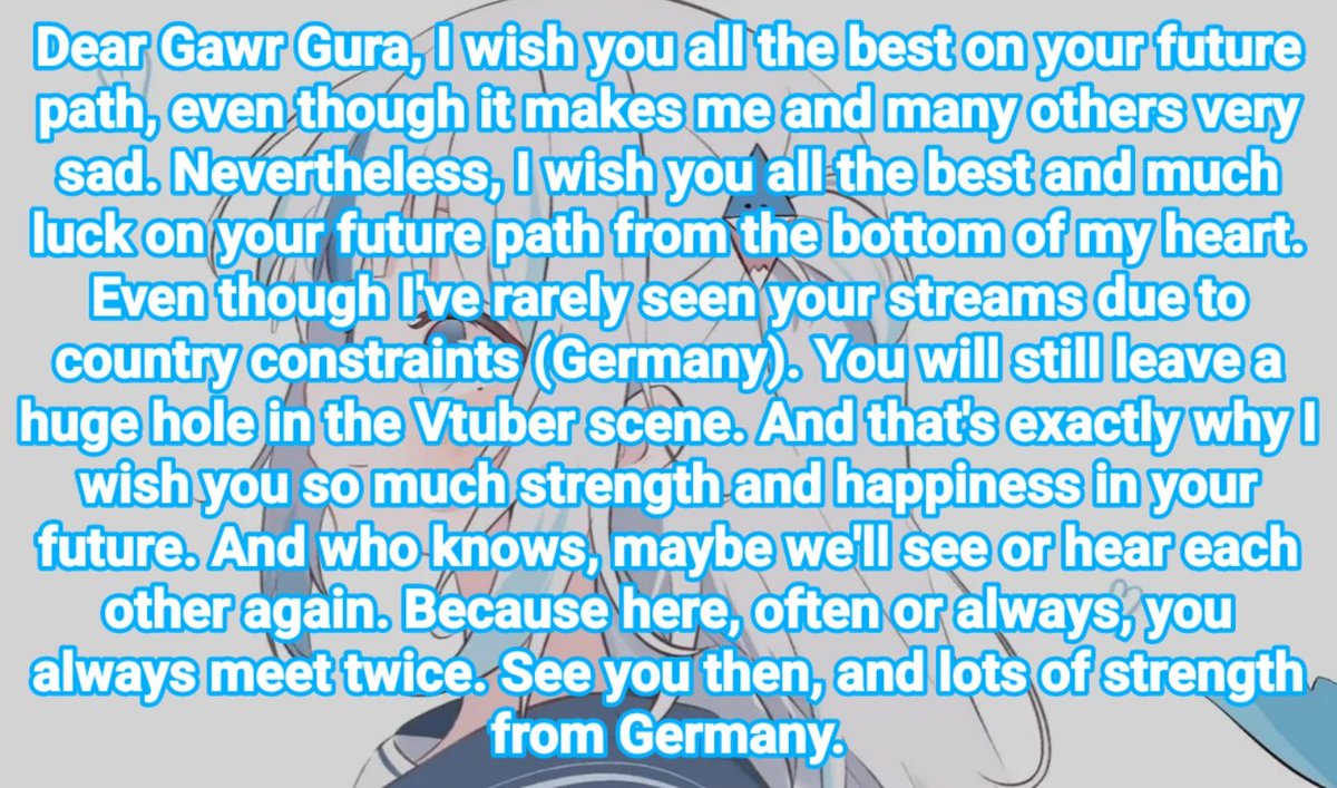 AnimeNRW2003's tweet photo. @gawrgura Thank you for All times https://t.co/4TKsts82lo