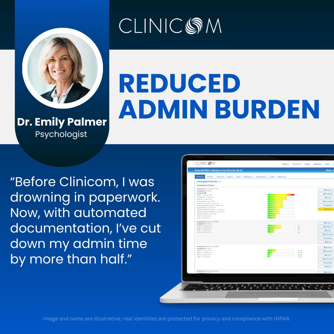 Dr. Palmer cuts her admin time in half with Clinicom's automated documentation tools. Learn More at clinicom.com

#LessAdmin #Clinicom