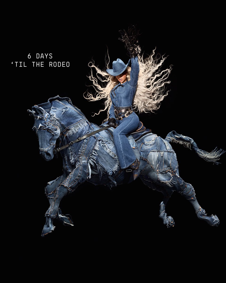 parkwood's tweet photo. 6️⃣ days until the COWBOY CARTER TOUR https://t.co/G6gk2OP35x