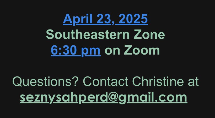 Southeastern Zone (@seznysahperd) on Twitter photo <a href="/SEZnysahperd/">Southeastern Zone</a> Meeting on 04/23/25 at 6:30 pm via Zoom. Hope to see you there - all are welcome. <a href="/Drago_930/">Christine Drago</a> <a href="/donntobin/">Donn Tobin</a> <a href="/mrobPE/">Margaret Robelee (she/her)</a> <a href="/PErocks25/">Kevin Yarnell</a> <a href="/lisherm/">Lisa Sherman</a> <a href="/CkeenanHockey53/">Christopher Keenan</a> <a href="/Meeshy_Lammers/">Coach Lammers</a> <a href="/BillyQuickHPE/">Billy Quick</a> <a href="/RyanKolmanPE/">Ryan Kolman</a> <a href="/tomphysed/">Tom Micucci</a> <a href="/CiancioSteve/">Steve Ciancio</a> <a href="/NYSAHPERD/">NYS AHPERD</a> <a href="/Lauriep717/">Laurie Petersen-Shaw</a> <a href="/cjlala/">Laura Owen</a> #SEZproud <a href="/SEZnysahperd/">Southeastern Zone</a> Meeting on 04/23/25 at 6:30 pm via Zoom. Hope to see you there - all are welcome. <a href="/Drago_930/">Christine Drago</a> <a href="/donntobin/">Donn Tobin</a> <a href="/mrobPE/">Margaret Robelee (she/her)</a> <a href="/PErocks25/">Kevin Yarnell</a> <a href="/lisherm/">Lisa Sherman</a> <a href="/CkeenanHockey53/">Christopher Keenan</a> <a href="/Meeshy_Lammers/">Coach Lammers</a> <a href="/BillyQuickHPE/">Billy Quick</a> <a href="/RyanKolmanPE/">Ryan Kolman</a> <a href="/tomphysed/">Tom Micucci</a> <a href="/CiancioSteve/">Steve Ciancio</a> <a href="/NYSAHPERD/">NYS AHPERD</a> <a href="/Lauriep717/">Laurie Petersen-Shaw</a> <a href="/cjlala/">Laura Owen</a> #SEZproud