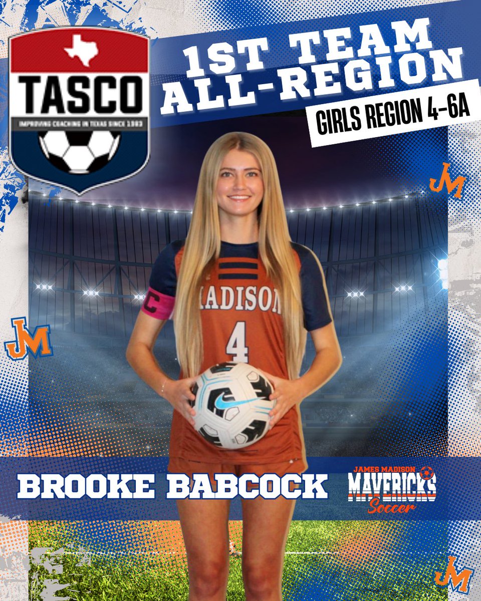 Madison Girls Soccer (@samavs_gsoccer) on Twitter photo Congratulations to <a href="/Brooke_Taillon4/">Brooke Babcock</a> for making the <a href="/tascosoccer/">TASCO</a> 1st Team All-Region Team!!
<a href="/NeisdAthletics/">NEISD ATHLETICS</a> <a href="/jm_mavs/">Madison Athletics</a> <a href="/hinojosa_david/">David Hinojosa</a> <a href="/6a_28/">SA High School & Club Soccer</a> <a href="/07LadyLionsRed/">07 Lady Lions Red</a> Congratulations to <a href="/Brooke_Taillon4/">Brooke Babcock</a> for making the <a href="/tascosoccer/">TASCO</a> 1st Team All-Region Team!!
<a href="/NeisdAthletics/">NEISD ATHLETICS</a> <a href="/jm_mavs/">Madison Athletics</a> <a href="/hinojosa_david/">David Hinojosa</a> <a href="/6a_28/">SA High School & Club Soccer</a> <a href="/07LadyLionsRed/">07 Lady Lions Red</a>
