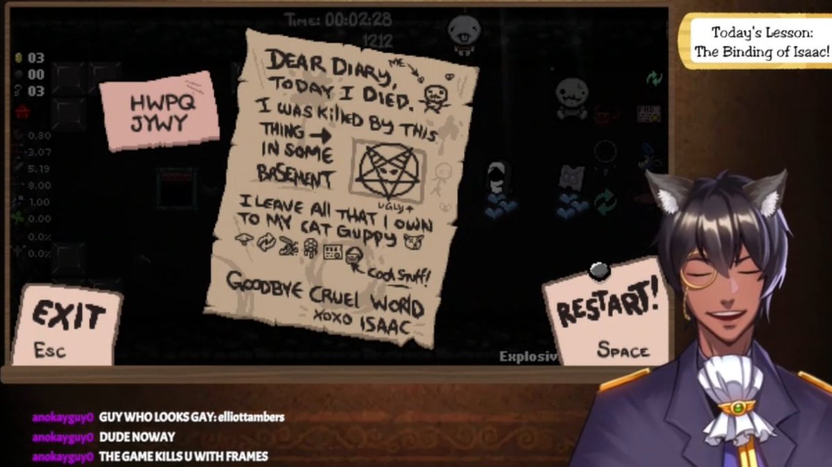 Thanks for coming out to stream today! We won some runs and also died due to reasons out of my control (very unfair!)! Shoutouts to @/KajiOniyama for the raid!