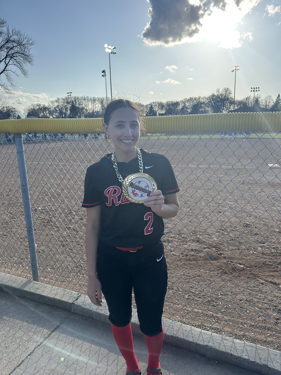 Varsity gets a BIG 2 points in the conference win over Fargo North! Congrats to <a href="/MyaM1512/">mya</a> on MVP of the game! She got the first conference out of the park HR for the Riders! Shout out to <a href="/JocelynBerg2027/">Jocelyn Berg</a> who followed in fashion a half inning later!