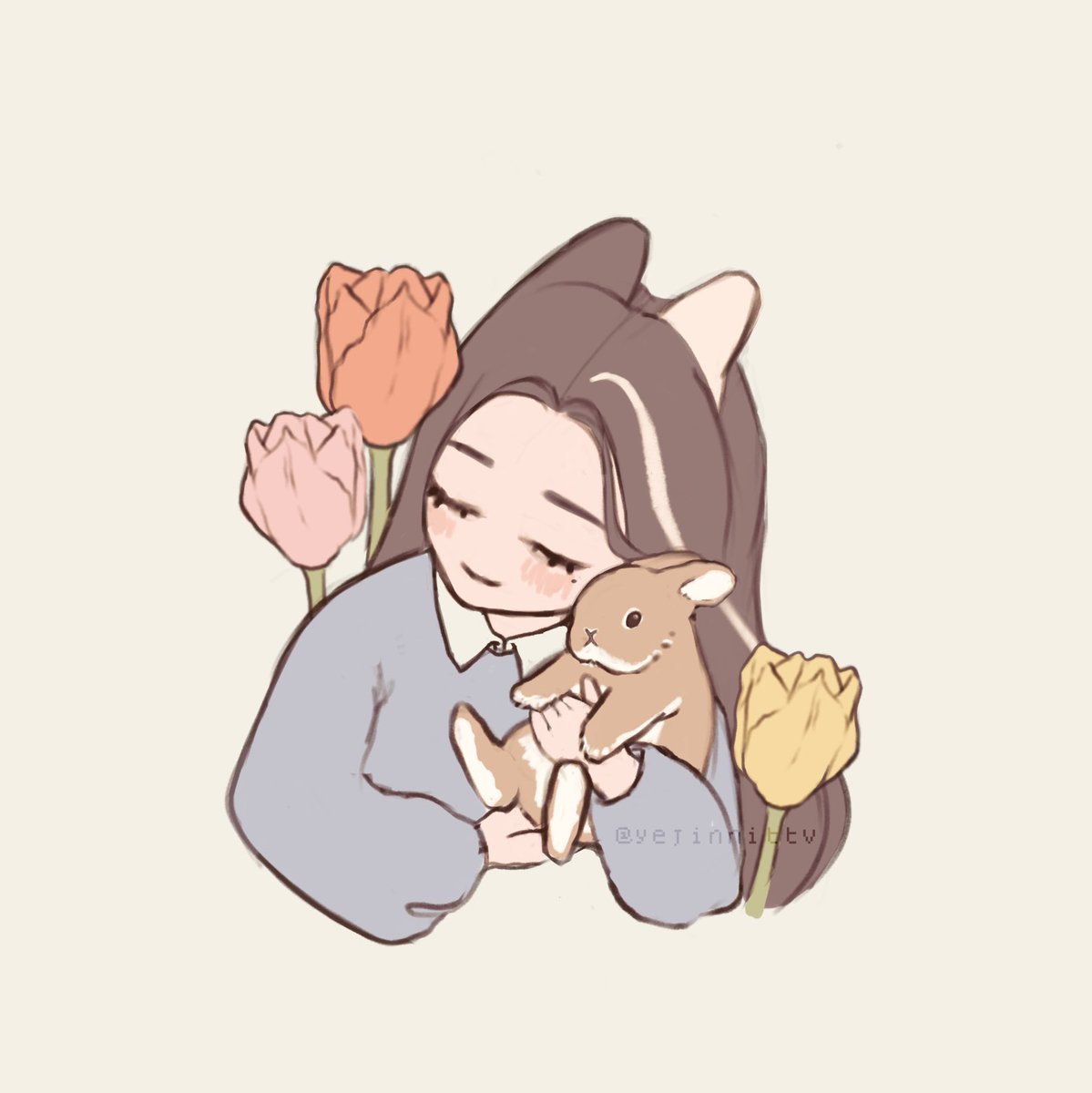 plane ride sketch ☁️🌷🐰 mibani and mika!
omw to seattle this week!