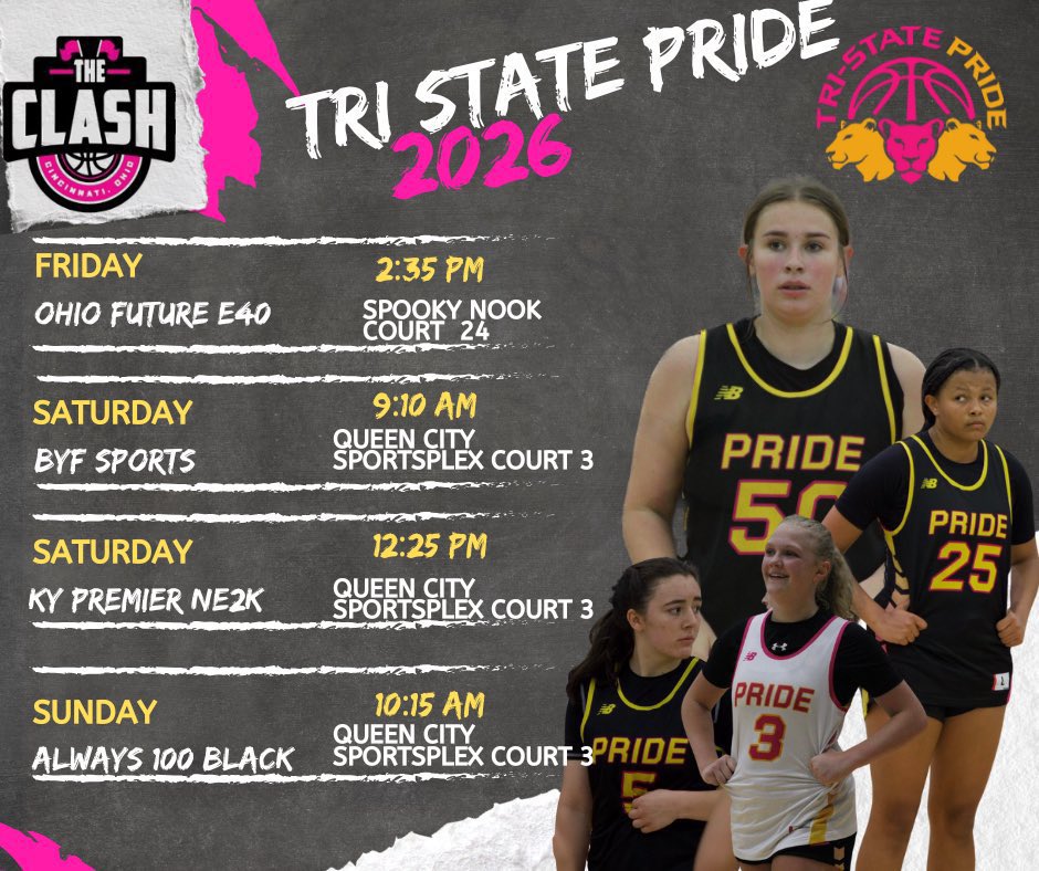 Schedule for this weekend at the clash! Super excited to get back out on the court with this team 🔥
#tspfam