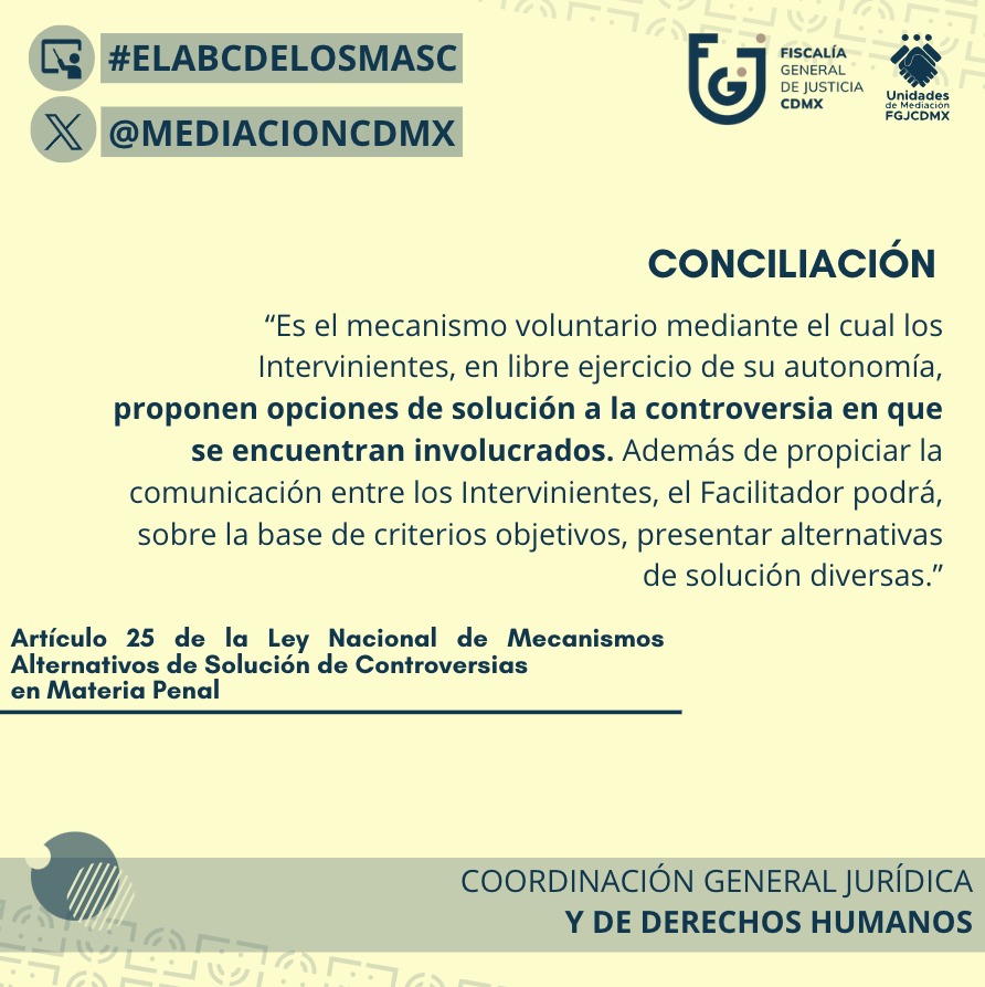 MediacionCDMX's tweet photo. 🔹 Te compartimos información sobre las diferencias entre los tres Mecanismos Alternativos de Solución de Controversias mencionados en la Ley Nacional de Mecanismos Alternativos de Solución de Controversias en Materia Penal.

#JusticiaAlternativa #Mediación https://t.co/SvgTt52fq9