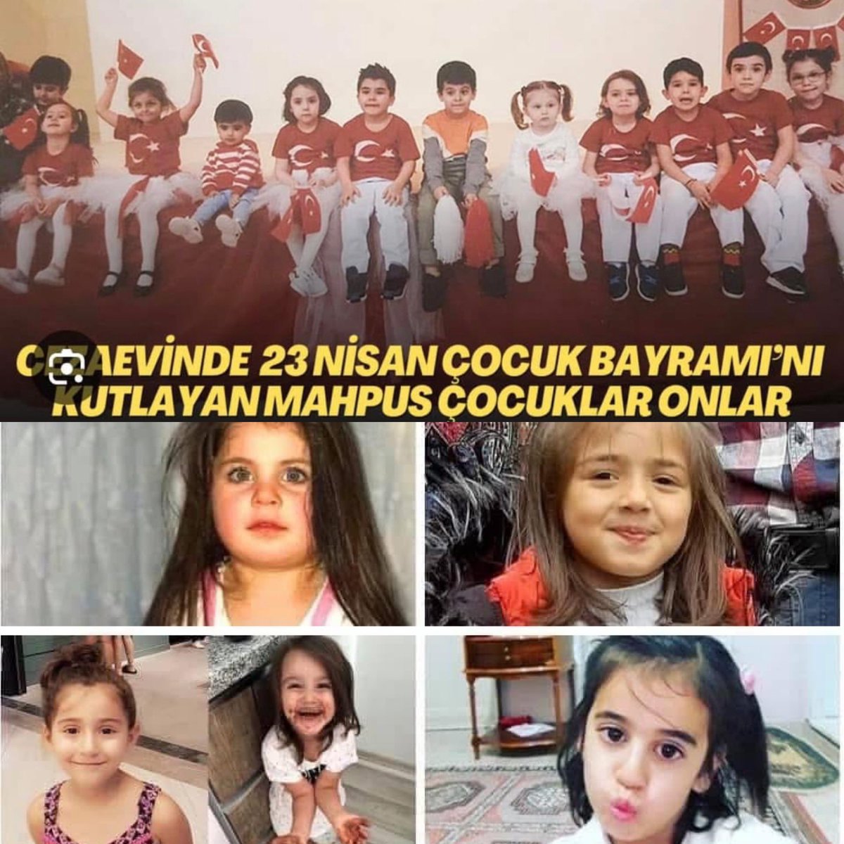 Binlerce Çocuk ve Bebek Türkiye hapisanelerinde TUTUKLU yine binlercesi Anne ve Babaya HASRET büyüyor❓ binlerce Çocuk TECAVÜZ EDİLİP ÖLDÜRÜLÜYOR❗️ tecavüzcülerse (iyi halden tahliye) ediliyor❓ bu haksızlıkları onaylayan kitley se hiç utanmadan 23NİSAN ÇOCUK BAYRAMINI KUTLUYOR⁉️