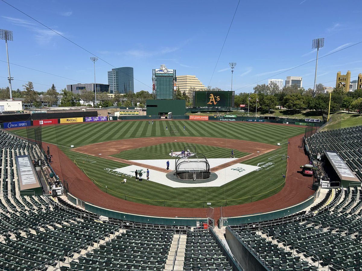 radiohicksie's tweet image. Stay up with us! Rangers and A’s, from Sutter Health Park in West Sacramento, starting shortly on the RRN and @1053thefan