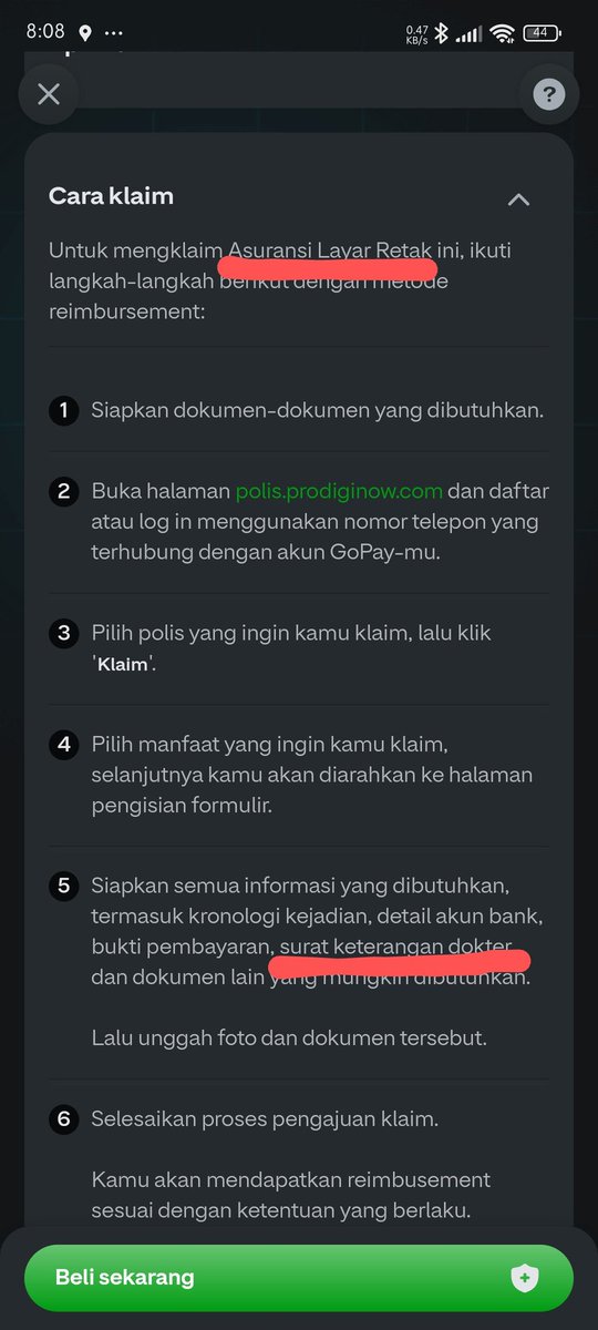 icholatos's tweet photo. Mohon diperbaiki untuk keterangan ini. Apa hubungannya asuransi layar retak sama surat keterangan dokter?
@gojekindonesia @gopayindonesia

Kalau gak jelas cara klaimnya, gmn orang tertarik untuk beli. https://t.co/eSHyLMHc30