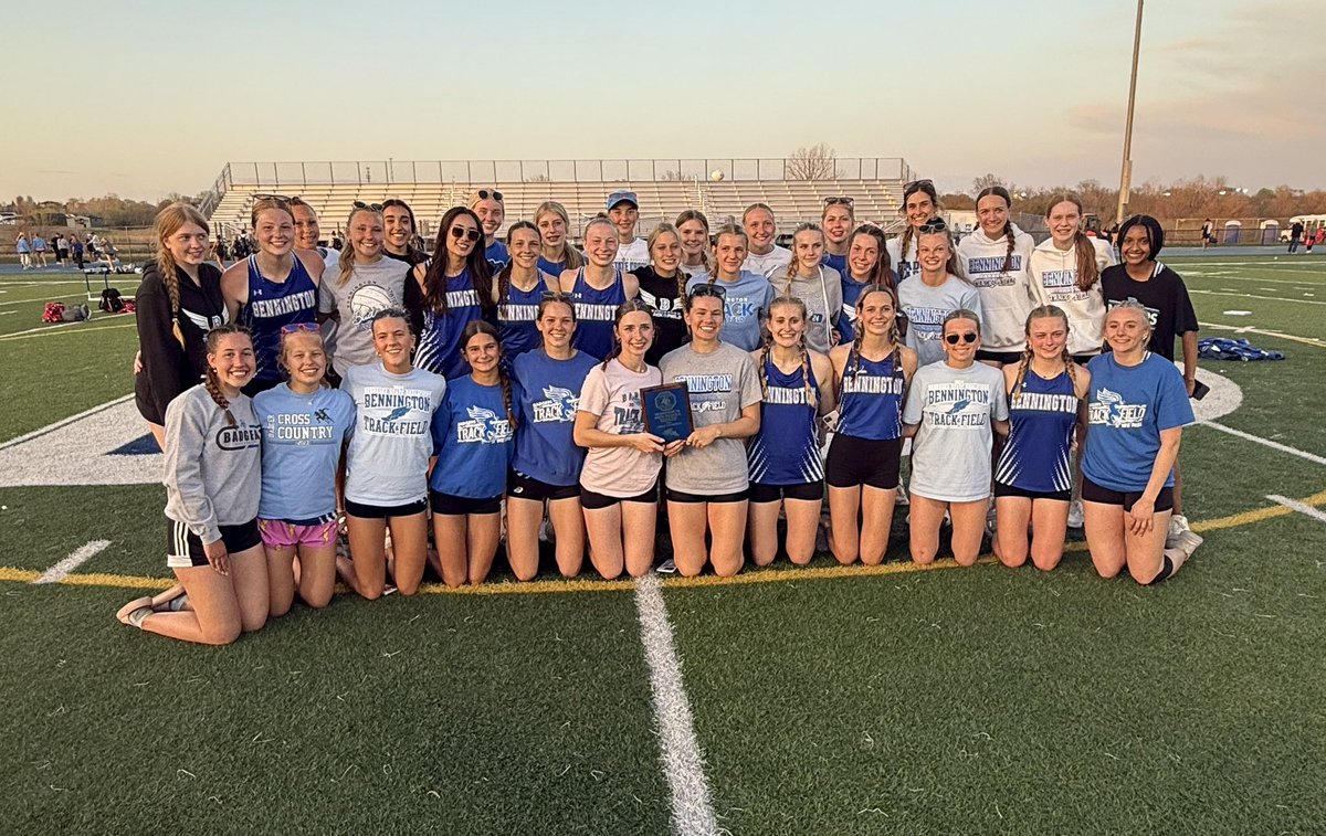 BHSBadgersTrack's tweet photo. Bennington Invite 2025 ☑️
Girls Champions ☑️ 
Boys Champions ☑️ 

So proud of your efforts today everyone! Way to compete! More results  to come! https://t.co/2xVHgPk1yz