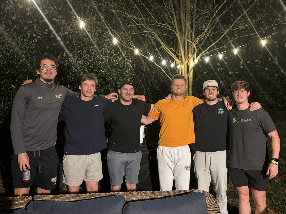 Adam Neugebauer (@neugs1288) on Twitter photo What a phenomenal group of men we have here at Towson! Cannot thank you guys enough for the hard work and belief in our staff! Time to outwork everyone this summer. 100 percent buy in! #ARETE <a href="/PeteShinnick/">Pete Shinnick</a> <a href="/Coach_Long12/">Brayden Long</a> <a href="/nathankent15_/">Nathan Kent</a> <a href="/WinstonjWatkins/">Winston Watkins</a> <a href="/SeanBrown2614/">Sean Brown</a> What a phenomenal group of men we have here at Towson! Cannot thank you guys enough for the hard work and belief in our staff! Time to outwork everyone this summer. 100 percent buy in! #ARETE <a href="/PeteShinnick/">Pete Shinnick</a> <a href="/Coach_Long12/">Brayden Long</a> <a href="/nathankent15_/">Nathan Kent</a> <a href="/WinstonjWatkins/">Winston Watkins</a> <a href="/SeanBrown2614/">Sean Brown</a>