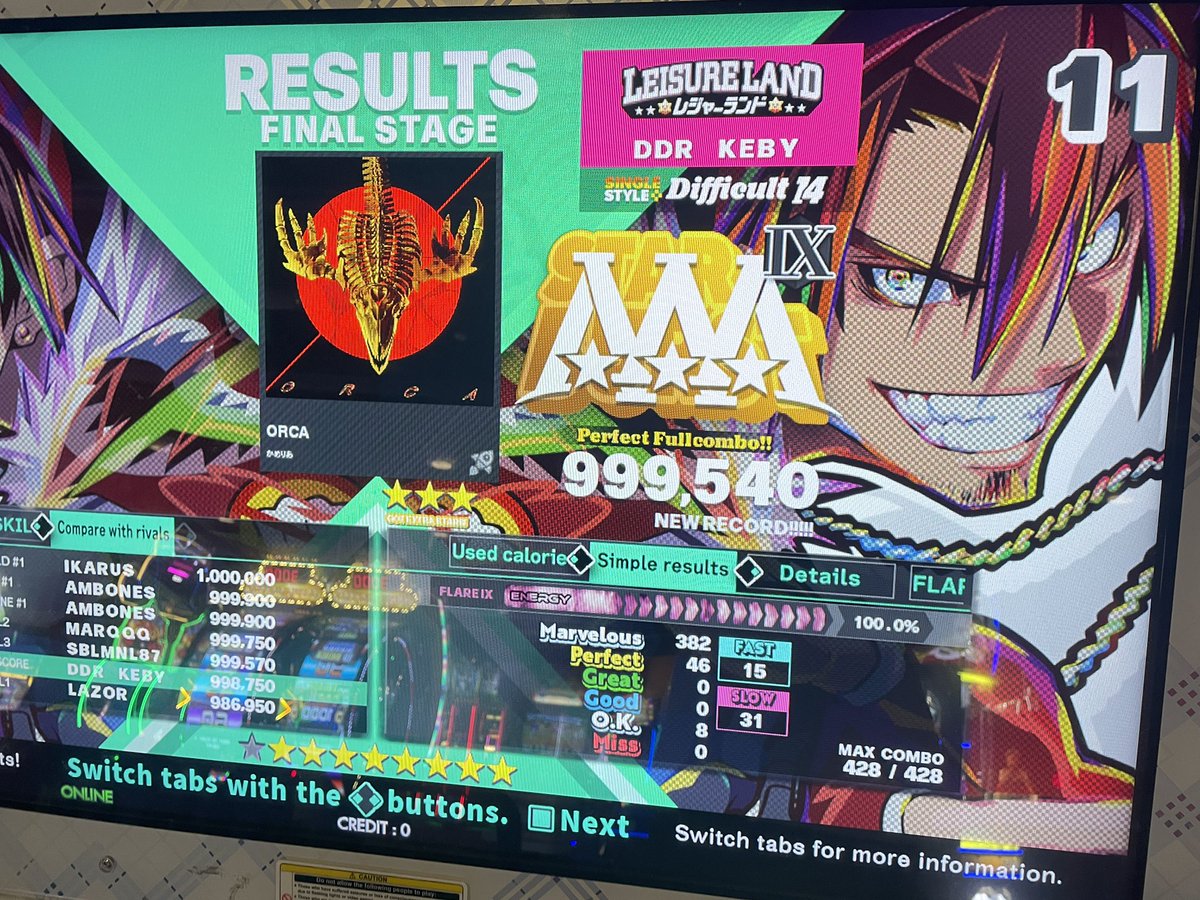 ddrkeby's tweet image. Recent scores I’m proud of. London evolved is done. Orca finished. Almost my first SDP on a 16 😮#DDR_WORLD