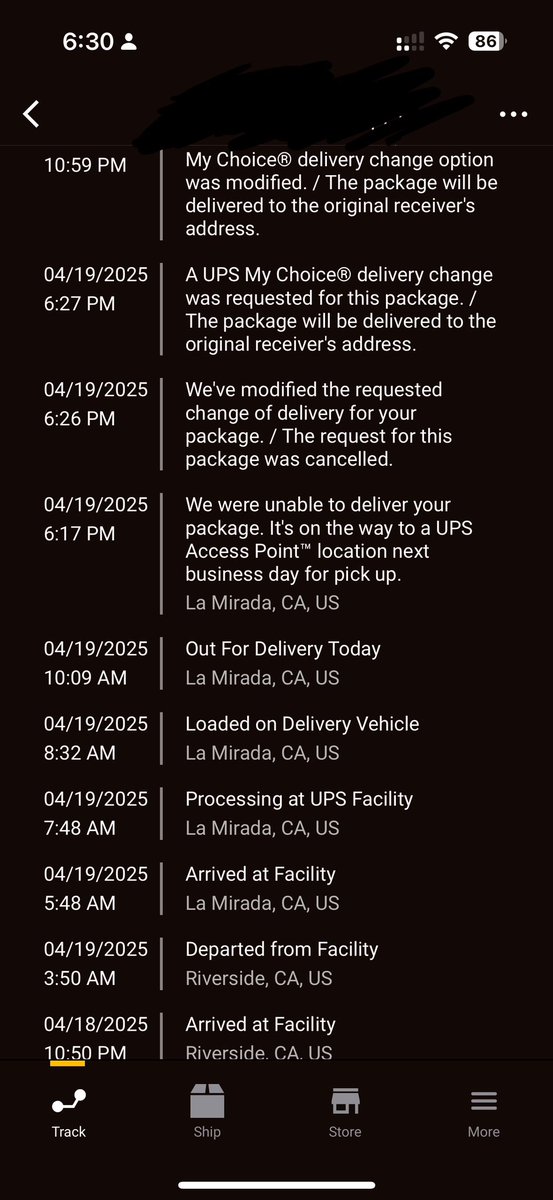 rnambu's tweet photo. @UPS wtf. I’ve been on the phone with your reps twice and we’ve ALL confirmed the address is correct. This driver has been fucking me over all week. https://t.co/ryyXY3FjCC