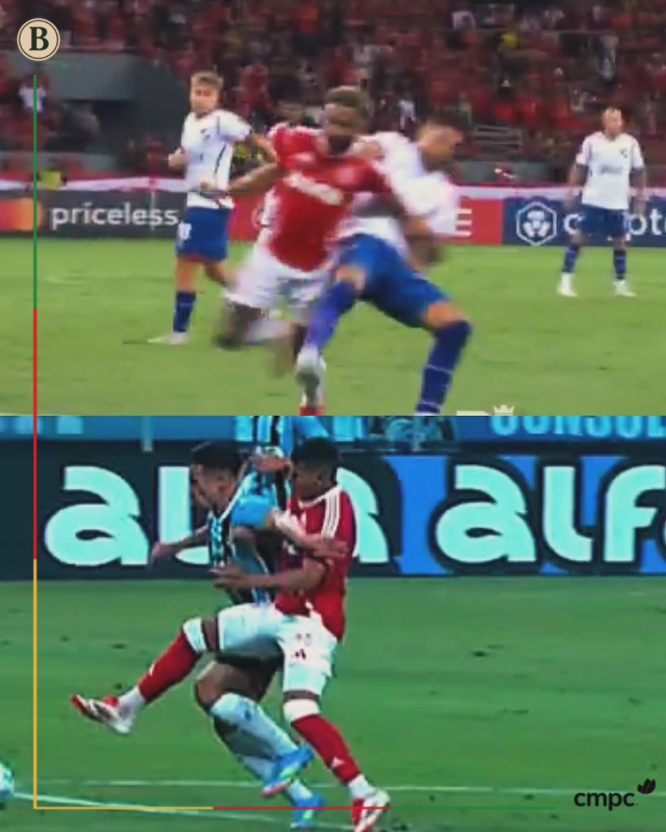 As redes sociais EXPLODIRAM com a semelhança do pênalti marcado hoje para o Inter contra o Nacional e o lance do Gre-Nal em cima de Aravena.