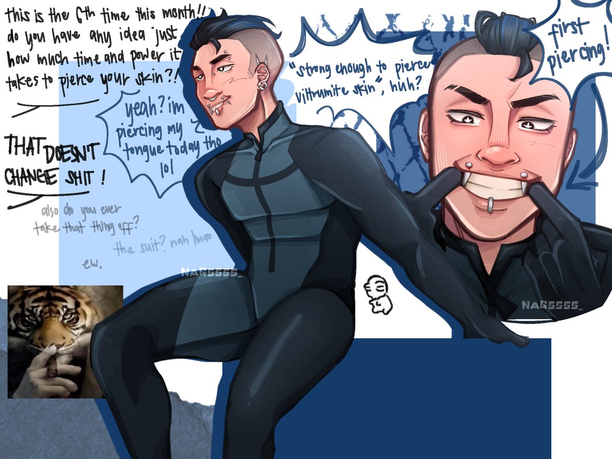 nagssss_'s tweet image. people who say he can't have piercings have very weak imaginations anyways UPDATED DESIGN HIS MOHAWK IS DYED NOW TOO &amp;gt;_&amp;lt;
#INVINCIBLE #INVINCIBLESeason3 #INVINCIBLEWAR #MohawkMark #invinciblefanart