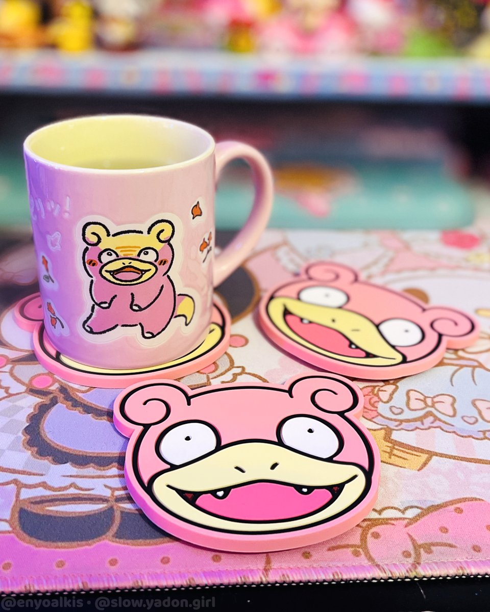 Slowpoke Ring Dish + Coasters 💍✨☕️