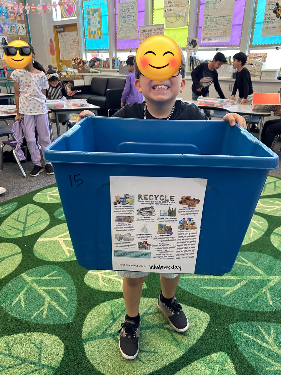 HAPPY EARTH DAY! 🌎 
Our ELD (EO class) recycling project launched today, perfect timing!! I watched these kiddos create a plan, present it to admin, get approval and then put it into action! We can’t wait to start picking up the recycling each week!