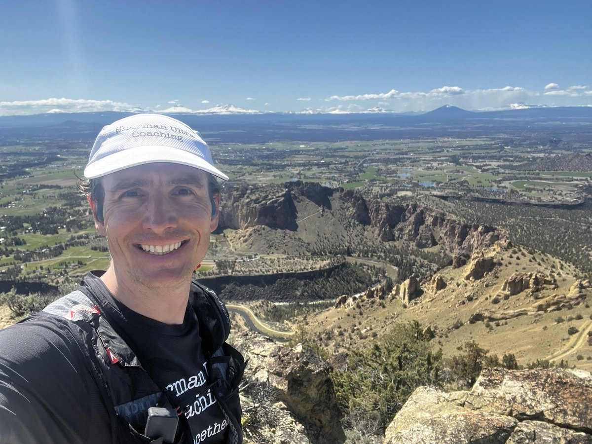 sharmanian's tweet photo. Haven’t been out to #SmithRock in way too long. The only bit of uphill running I managed was for the little video but it got me excited to get back into trail races again this season after a couple of road-focused years. Couldn’t have picked a better day - perfect weather and hardly anyone out there (was a good idea to avoid the weekend). Long day that kicked my arse, but so worth it! #SharmanUltraCoaching #embracetheSUC