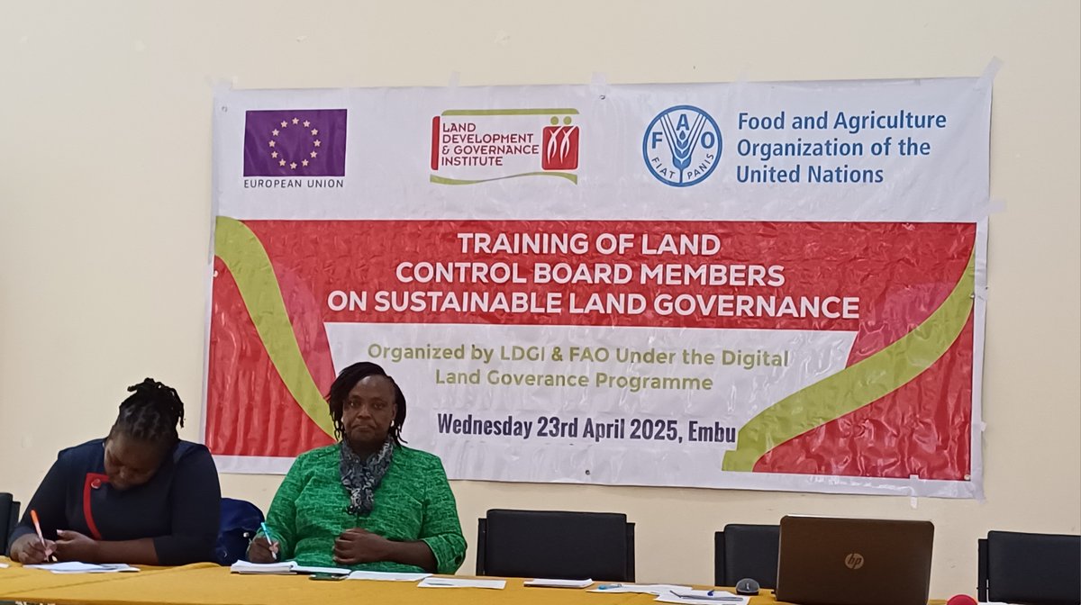 mwathane's tweet photo. #LandGovernanceTraining: The Land Development and Governance Institute (LDGI) trains members of #LandControlBoards in #EmbuCounty at the #UniversityOfEmbu today.
@ldgi_kenya @FAOKenya @EuropeanUnion https://t.co/HRkrrnPw54