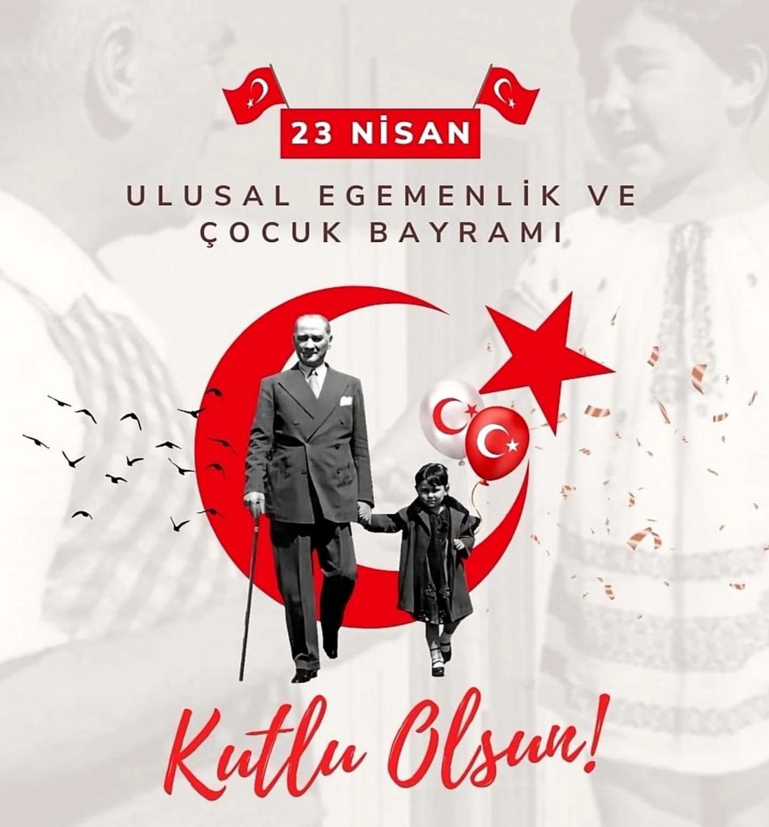 Türkiye Büyük Millet Meclisinin açılışının 105. yıl dönümü ve 23 Nisan Ulusal Egemenlik ve Çocuk Bayramı kutlu olsun. TBMM'yi bizlere emanet eden Gazi  Mustafa Kemal Atatürk ve silah arkadaşlarını, aziz şehitlerimizi ve kahraman gazilerimizi rahmetle anıyorum.Ruhları şâd olsun🇹🇷