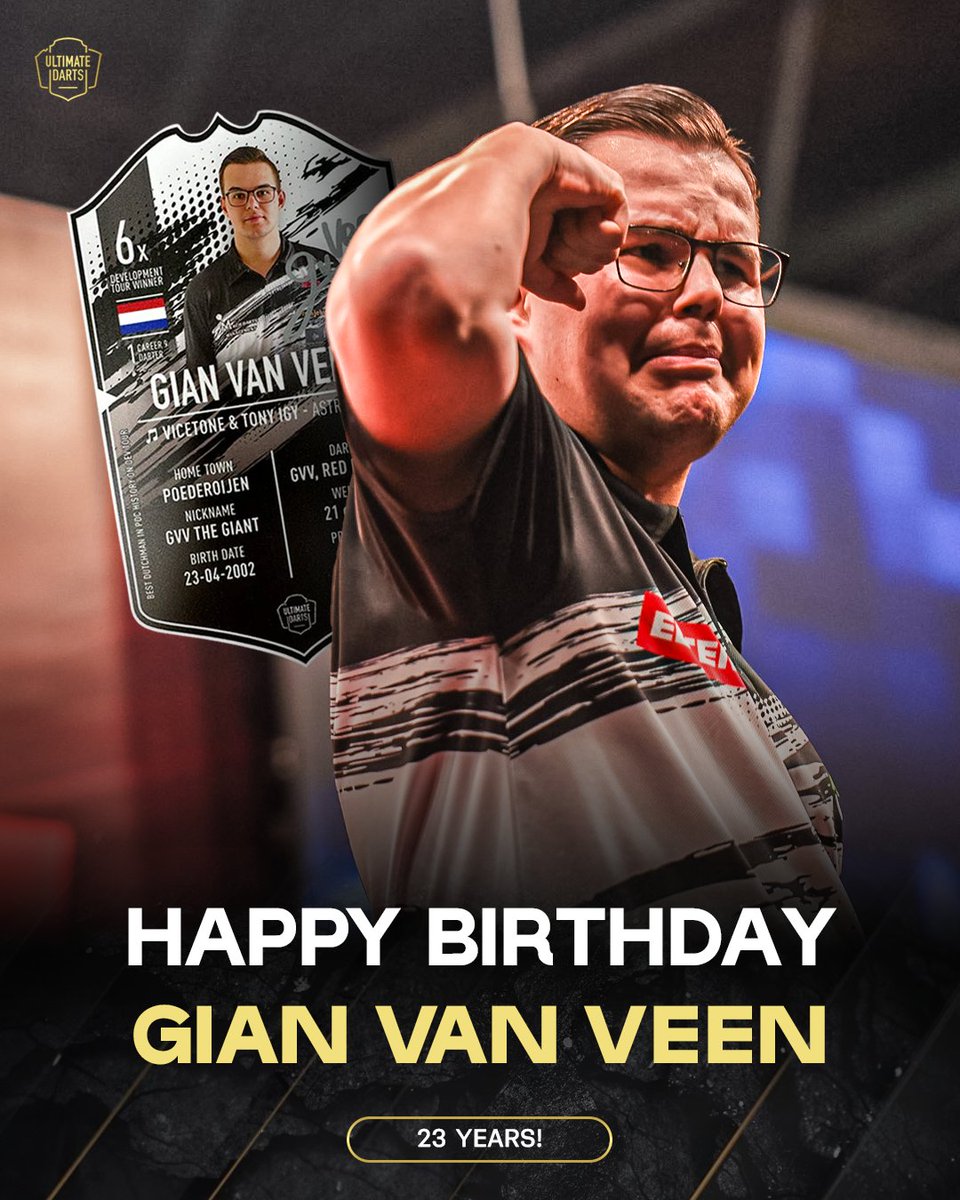 UltimateDarts's tweet image. ๐๐๐ ๐๐๐ฌ ๐๐ข๐ฅ ๐ง๐๐ ๐๐๐๐ก ๐ฉ๐๐ก ๐ฉ๐๐๐ก ๐
GVV The Giant turns a year older โ and keeps hitting new heights. From a Euro Tour final last weekend to a signed card you can now get 20% cheaper. ๐คฉ