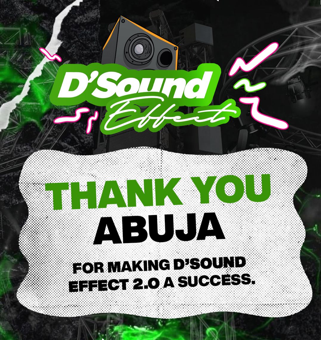 ABUJA!!! You really showed UP &amp; showed OUT 
#DSoundEffect 2.0 was a whole MOVIE 🎬🔥 and it’s all thanks to YOU!! 
We’re still trying to catch our breath — y’all BLEW OUR MINDS 🤯💥 

THANK YOU for the massive turnout, the energy, the love, and the support — we felt it ALL!! 
You