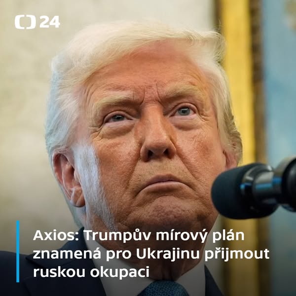 CT24zive's tweet photo. Bílý dům dnes od Kyjeva očekává odpověď na mírový plán. Spojené státy by podle něj uznaly Krym za součást Ruska a neoficiálně také ruskou kontrolu nad takřka všemi okupovanými částmi Ukrajiny. Napsal to web Axios, který se odvolává na své zdroje. https://t.co/9sov8wQyRC